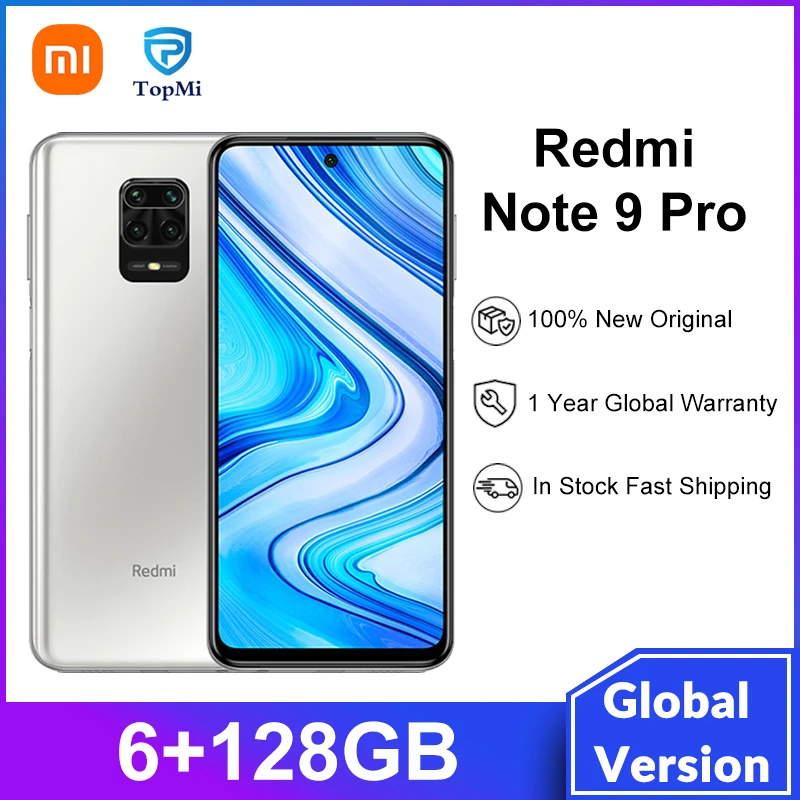 Global Version Xiaomi Redmi Note 9 Pro 6GB RAM 128GB ROM Smartphone Snapdragon 720G Octa core 64MP Camera 5020 mAh Cellphone | Мобильные