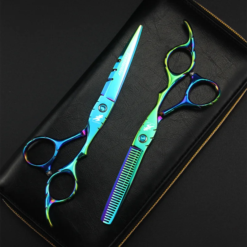 6 дюймов зеленые ножницы для волос высокого качества Парикмахерские ножницы Профессиональные ножницы для стрижки волос