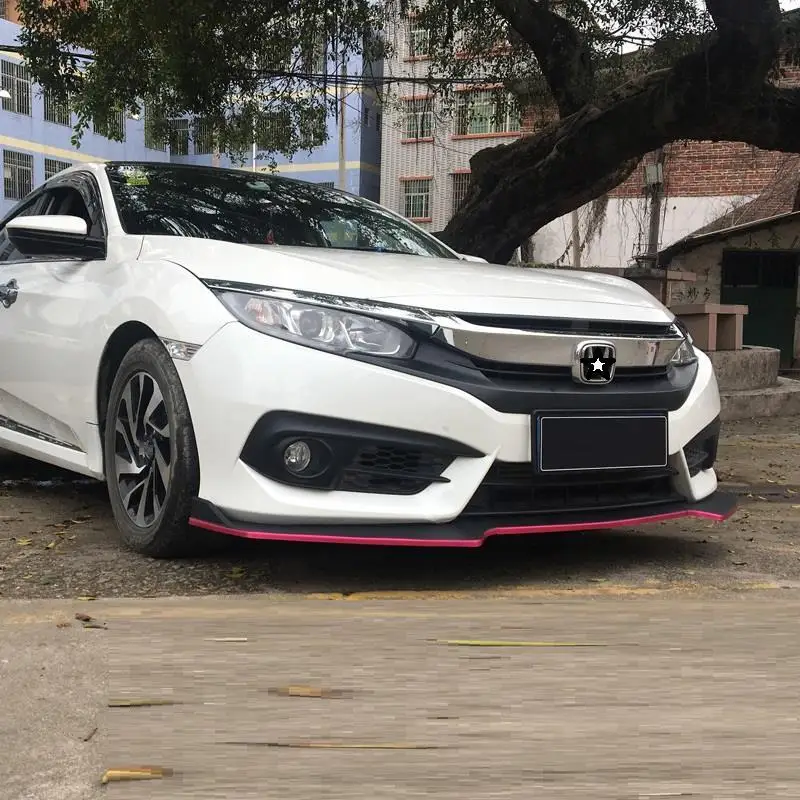 Стиль Parachoques Авто молдинг аксессуары Coche модификация автомобиля бампер протектор Стайлинг молдинги 16 17 18 для Honda Civic - Цвет: MODEL S