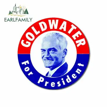 

EARLFAMILY 13cm x 13cm For Goldwater For President Fine Decal Graffiti Stickers 3D Funny Car Stickers Vinyl Car Wrap Pull Flower