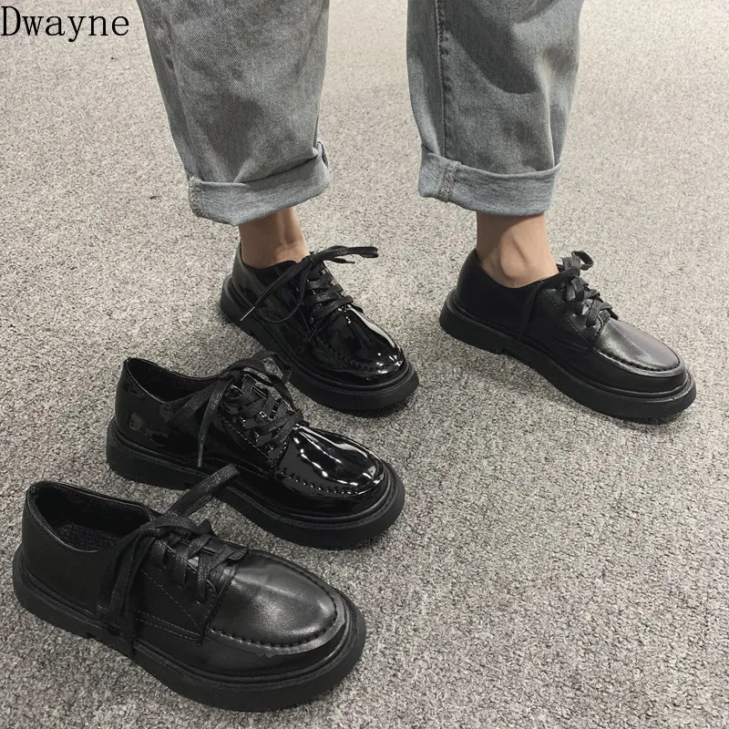 

Small shoes British wind 2019 new soft leather Japanese female jk basic models wild autumn college wind flat shoes