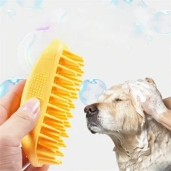 

Dog Rubber Bath Brush Pet Hair Removal SPA Massage Comb Cat Soft Shower Grooming Glove Puppy Fur Cleaning Tool Pet Supplies
