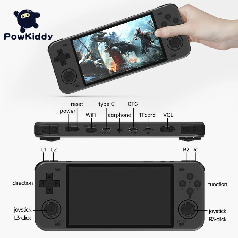 Powkiddy RGB10 Black Version 32GB 付き POWKIDDY RGB10 Max2 256G Retro Open Source System RGB10 max