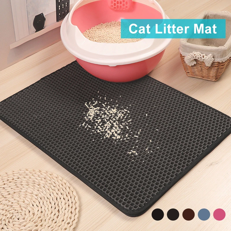 

Waterproof Cat litter Mat Foldable Non-Slip Pad Double Layer Cat Toilet Trapper Mats For Cats Colorful Cleaning Pets Accessories