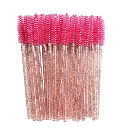 

Professional Disposable Mascara Wands Eyelash Extension Nylon Makeup Brushes 150pcs Crystal Handle Eyelashes Brush