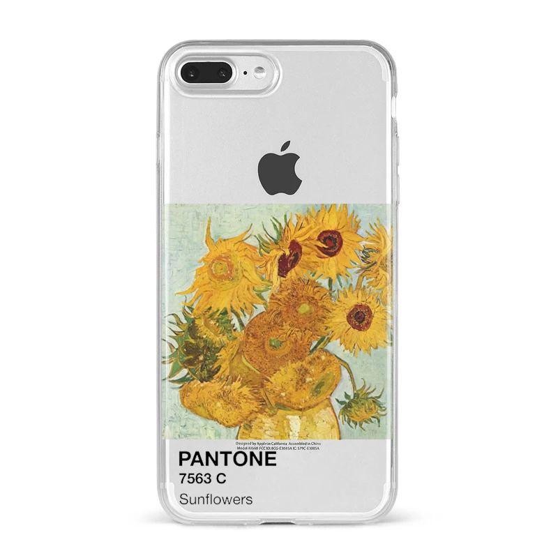 case iphone 6 Art Aesthetic Vincent Van Gogh Starry Night flower Phone Case For iphone 6 7 8 Plus X Max XR 11 12Mini Pro Soft TPU Fundas Coque iphone 8 clear case