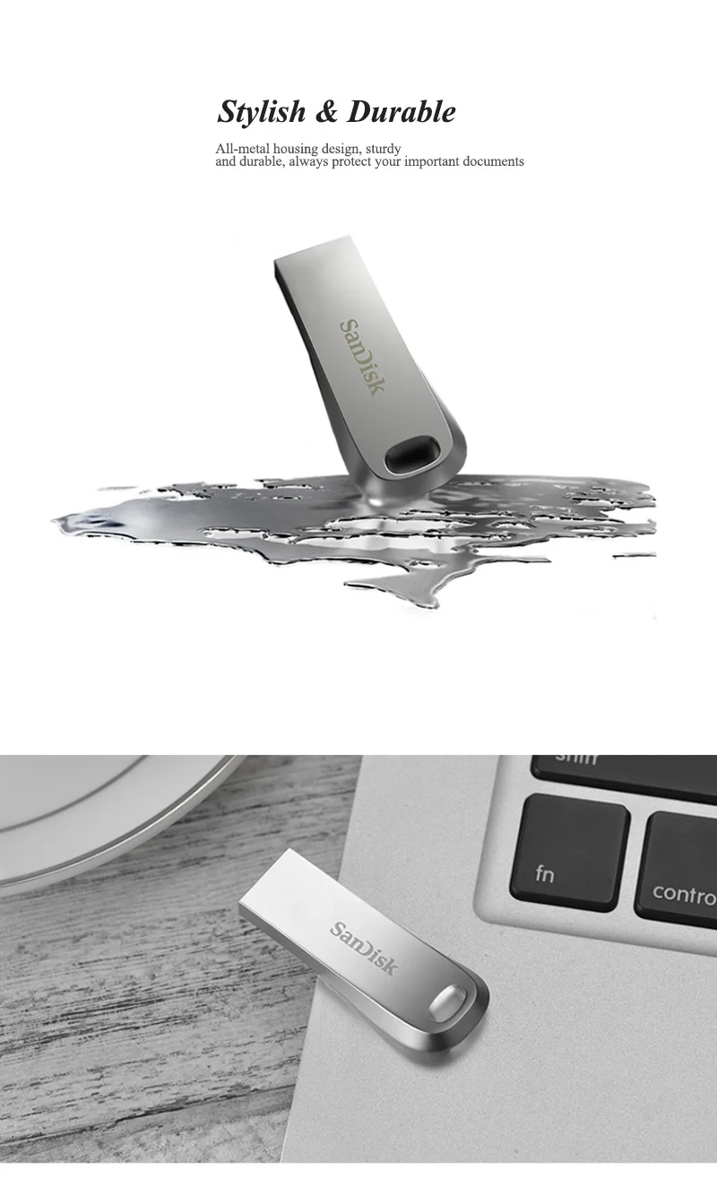 SanDisk CZ74 Stylish Metal USB Flash Drive backup password protection Pendrive recover file Memory Stick 150MB/s USB 3.1 U Disk