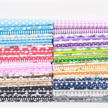 

7 Colors/Set 25x25cm Assorted Pre Cut Floral Cotton Fabric Quilt Cloth Sewing for DIY Masks Making Anti-dust Mask for Kids Adult