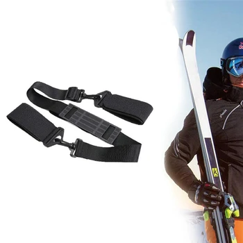 

Nylon Skiing Bags Adjustable Skiing Pole Shoulder Hand Carrier Lash Handle Straps Porter Hook Loop Protecting For Ski Snowboard