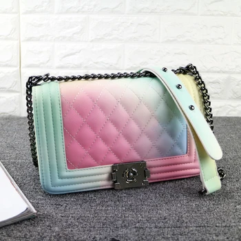 

bags for women 2020 new korean caviar rainbow purses and handbags luxury famous brand designer bag crossbody bag high quality