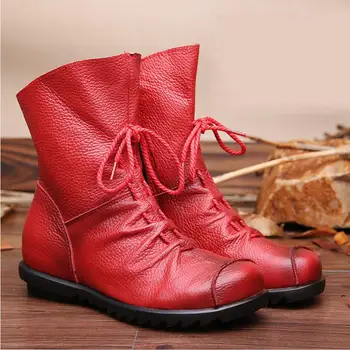 

Leather Leather Boots Women's Boots Autumn Winter Retro Women's Boots Original Martin Boots SHOEYCMDX