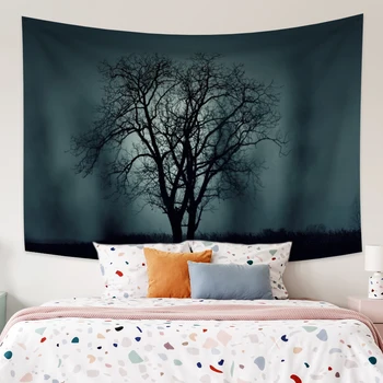 

Forest Night Scenery Wall Hanging Tapestry Hippie Boho Decor Tapestry Wall Hanging Anchor Background Wall Carp For Artwork Home