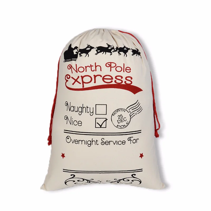 

2019 Promotion Limited Large Christmas Package Receive Bag Factory Customized Laundry Cotton Canvas Holiday Gift Exports