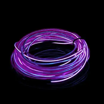 

Battery Operated Luminescent Neon 2.3mm LED Lights Glow Wire String Strip Rope EL Wire String Strip Rope Tube 3color