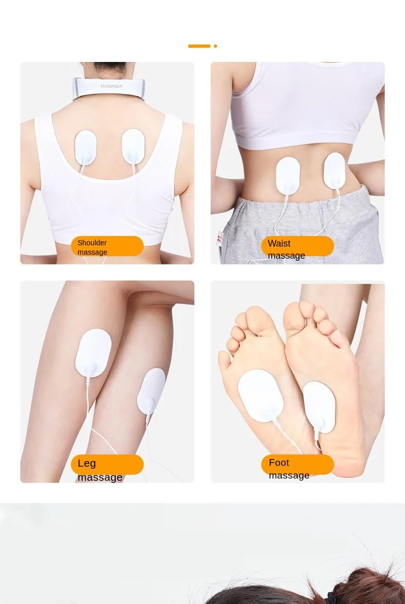 Inteligente sem Fio de Aquecimento Alívio da Dor Pulso Pescoço Massageador Dezenas Ferramenta Cuidados Saúde Relaxamento Carregamento Usb Cervical Ems 14 Beleza e saúde
