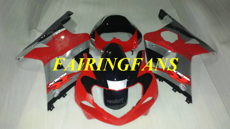 Обтекатели кузова мотоцикла для SUZUKI GSXR1000 2001 2002 2003 GSXR 1000 K2 00 01 02 Красный Серебряный обтекатель комплект+ подарки SS09
