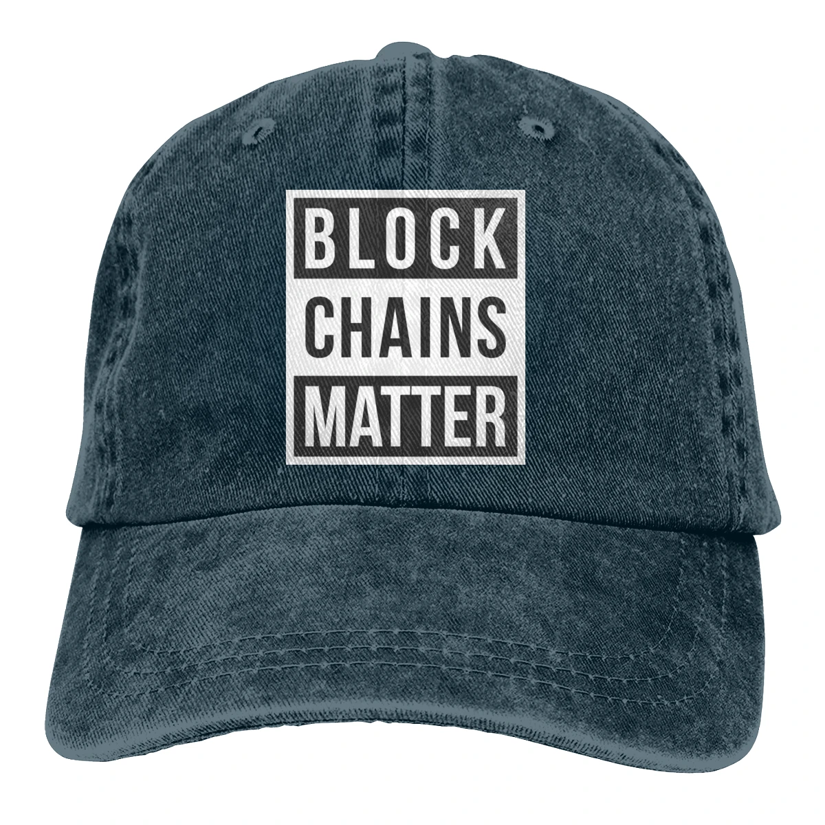 Блочные цепи материя Casquette Deep Heather унисекс Мужские и женские деним Strapback бейсболка Регулируемая шляпа для гольфа