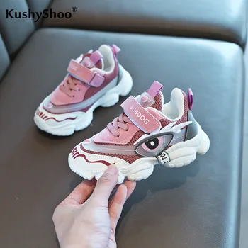 

Kushyshoo Kids Shoes 2020 Fashion Hook&Loop Cartoons Mixed Colors All-match Sneakers Mesh Breathable Soft Heighten Running Shoes