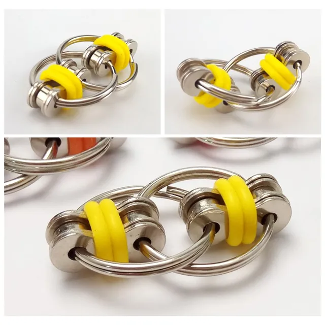 2021 Relief Bike Chain Fidget Toy For Autism Antistress Toys Set Anti Stress Adhd Spinner Key Metal Ring Puzzle Sensory Toys 5