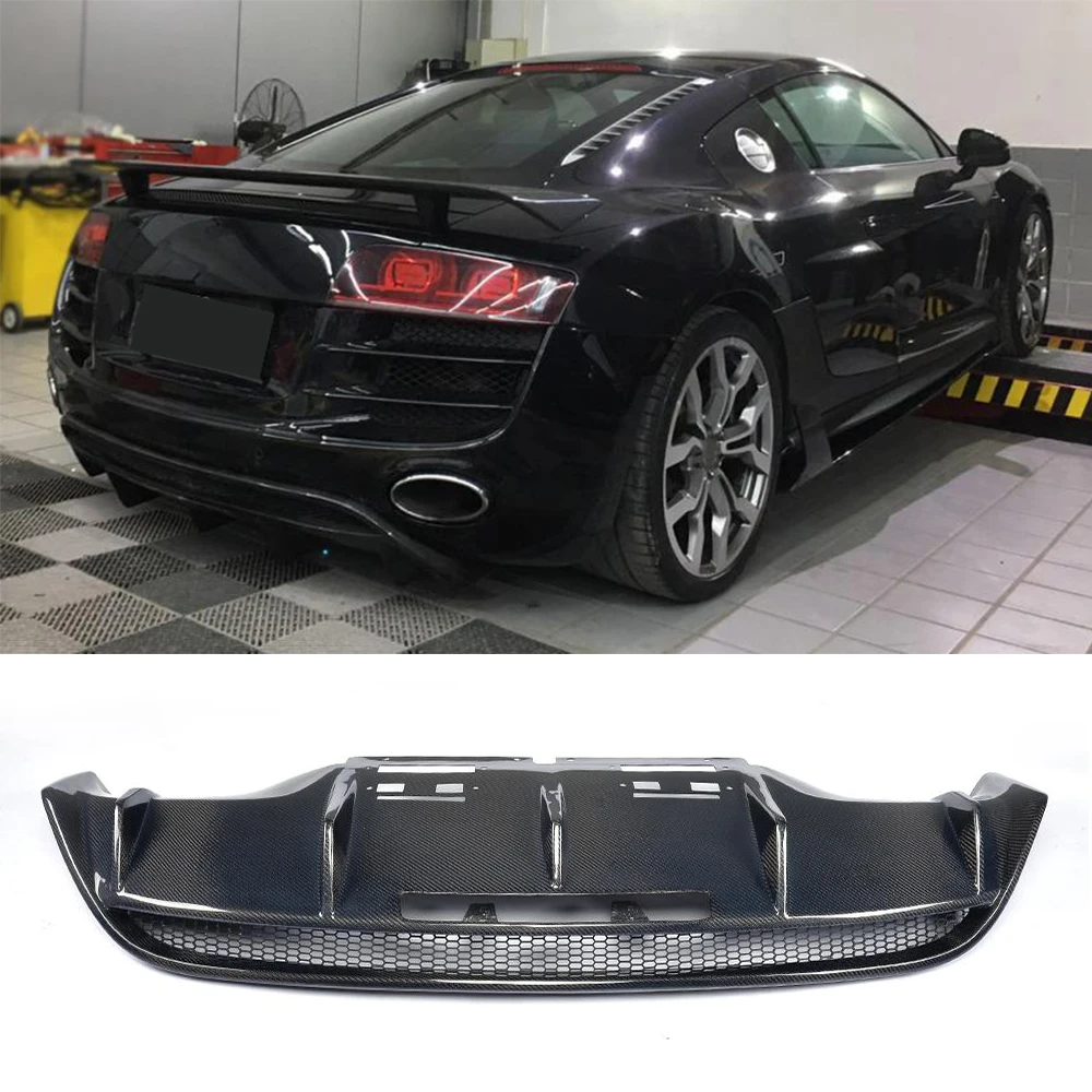 Углеродное волокно Авто набор внешних комплектующих к автомобилю для Audi R8 GT V8 V10 2 двери 2010- передний задний бампер диффузор для губ боковые юбки спойлер