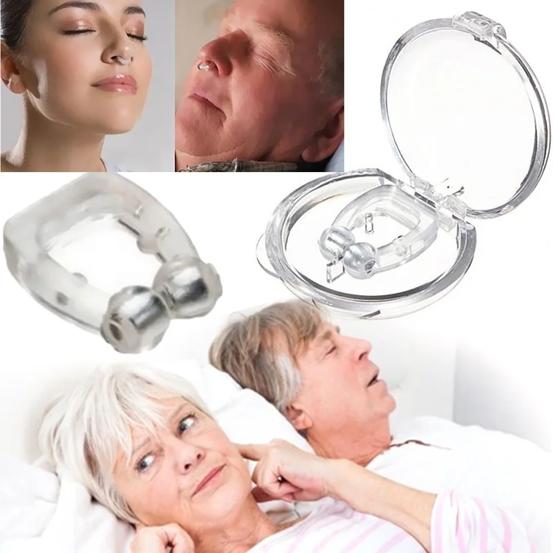 

2pc Magnets Silicone Snore Fast Nose Clip Silicone Anti Aid For Snore Stopper Nose Clip Device