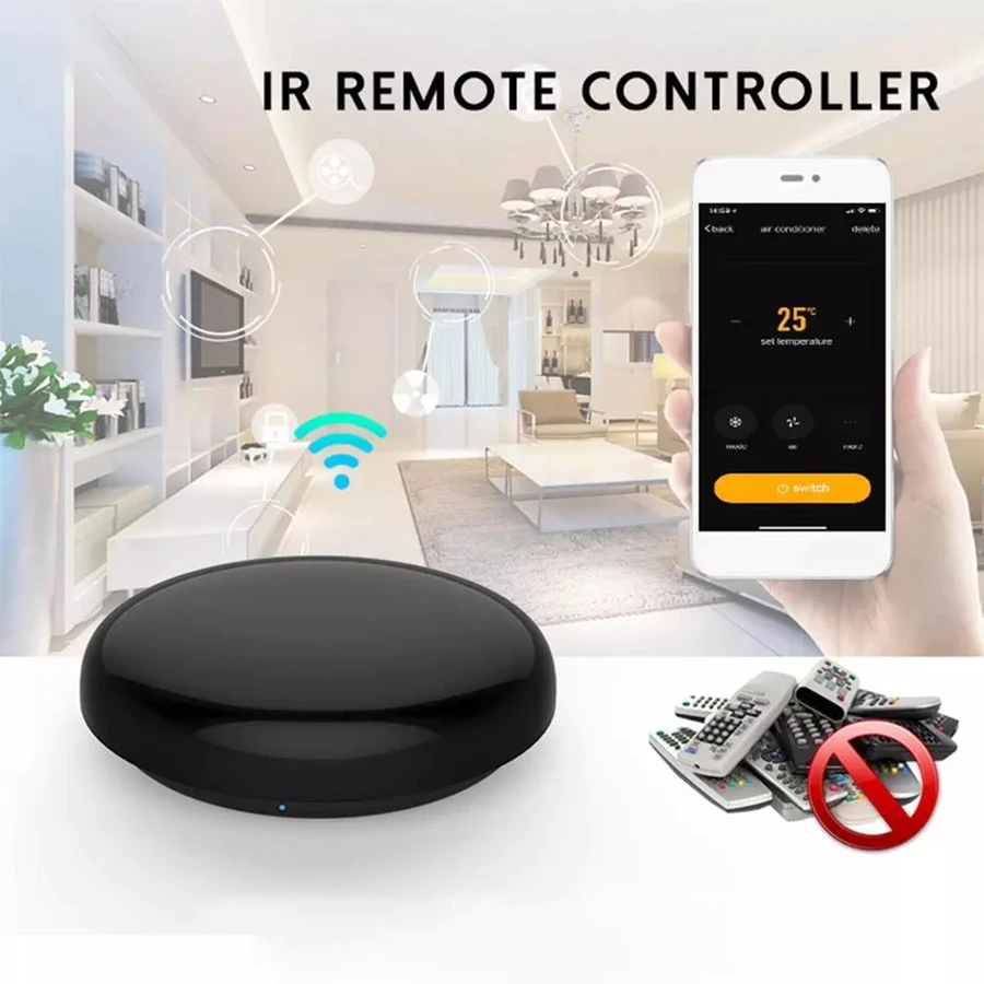 Universal inteligente wifi ir controle remoto infravermelho casa controle adaptador suporte alexa google assistente de voz dispositivos casa inteligente