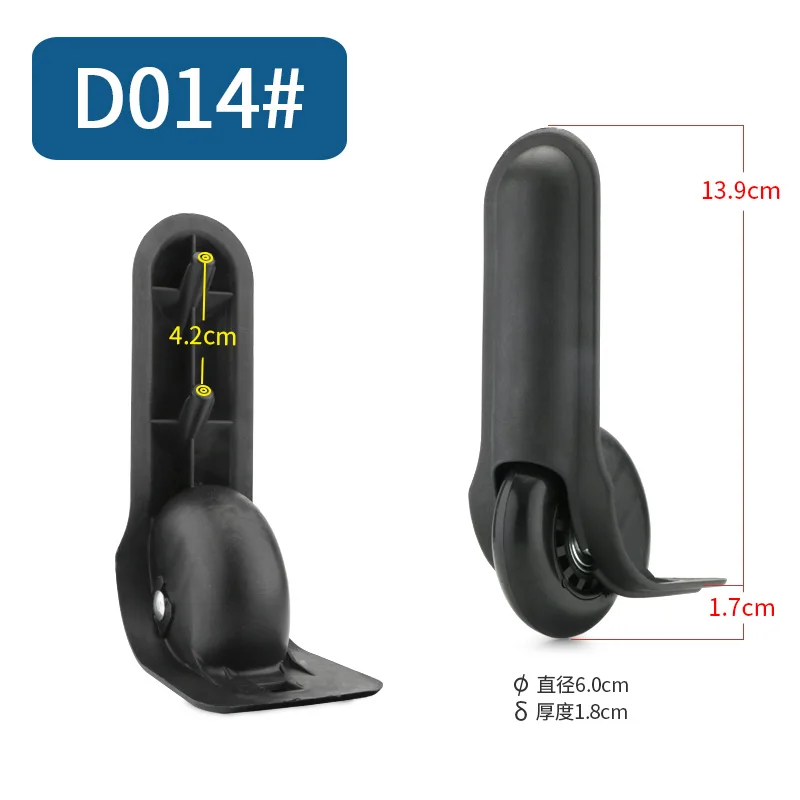 D014(2wheels) black Чемодан для багажа колёса чемодан оборудование ремонт кейс полета Новая мода цветной фиксированный шасси самолета - Цвет: D014(2wheels) black
