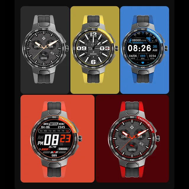 Smart Watch Men Women IP68 Waterproof Bluetooth 5.0 24 Exercise Modes Smartwatch E1-5 Heart Rate Monitoring for Android Iosr A 6