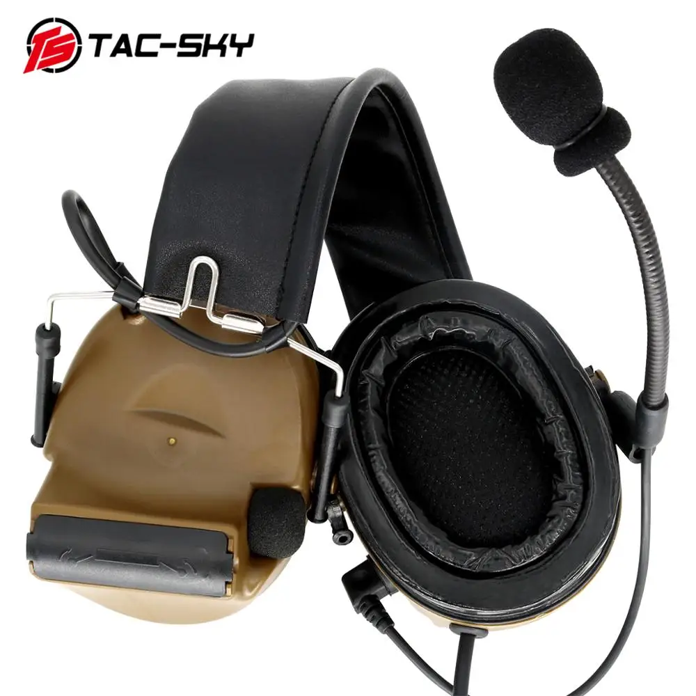 TAC-SKY COMTAC II silicone earmuffs version outdoor sports noise reduction pickups military shooting earmuffs tactical headsetCB