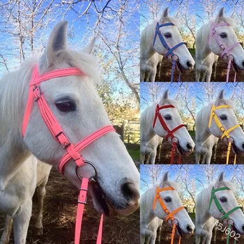 

Strap Horse Halter Polar Fleece Bridle Winter Riding Equipment with Bit Soft Sports Protective Competition Thicken Adjustable