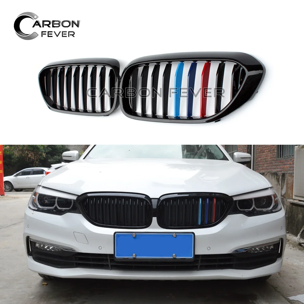 1 Плита ABS Глянец Черная передняя решетка почек бампер Гриль для BMW 5 серии G30 G31 F90