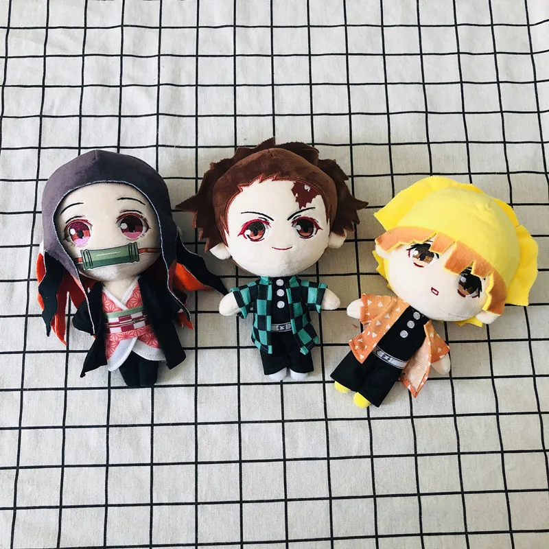 Demon Slayer: Kimetsu no Yaiba Nezuko Tanjirou Douma Makomo Kochou Shinobu рисунок милые плюшевые куклы мягкая игрушка подарок Косплей 20 см
