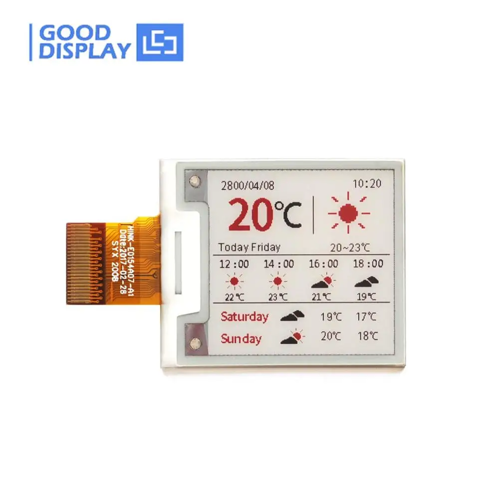 Electronic Paper Screen SPI 1.54 Inch Color E-Ink Display Module