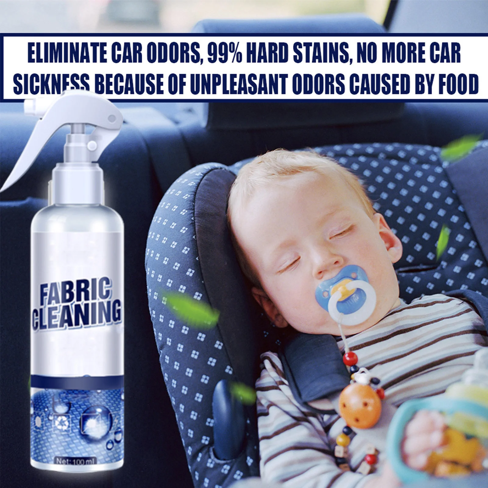 256ml Car Interior Fabric Cleaning Agent Leather Seat Cleaner Leather Flannel Woven Fabric Water-free Cleaning Agent Tool - Image 4