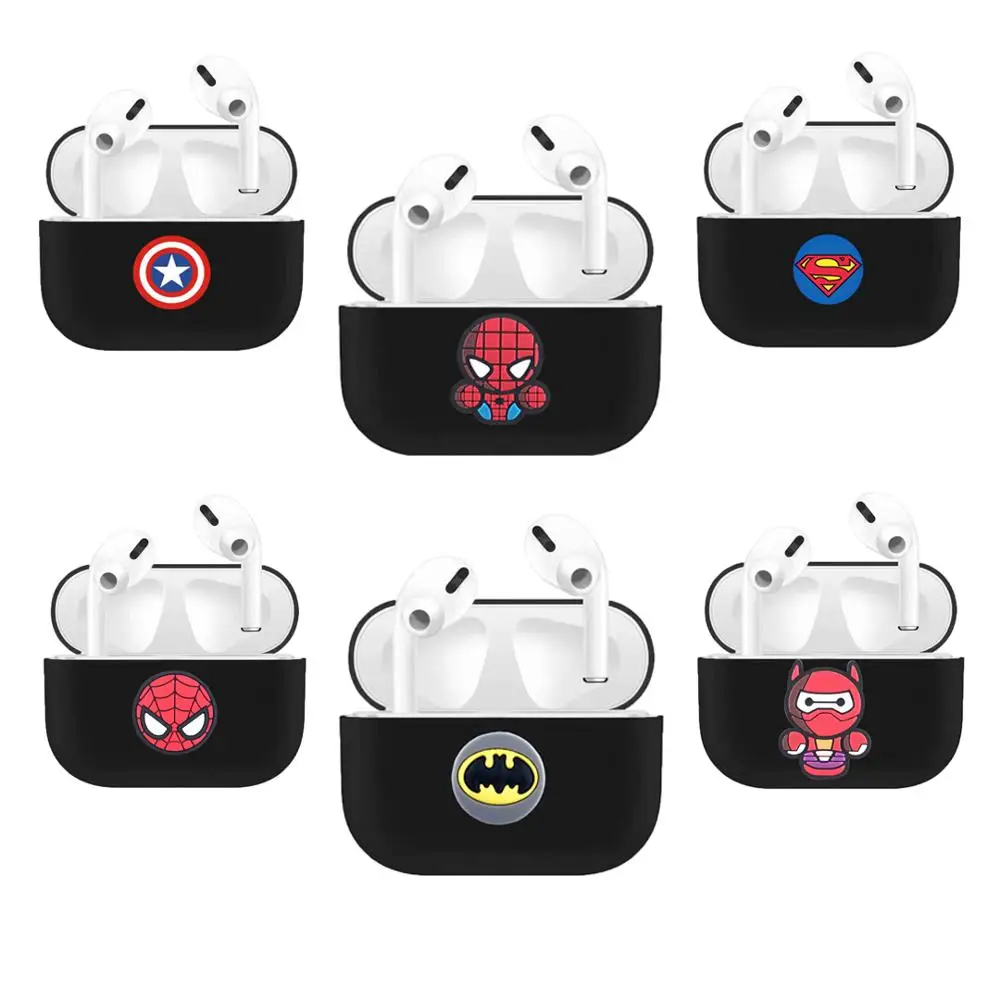 Marvel Мстители Мягкий силиконовый чехол для Apple Airpods Pro 3 Bluetooth беспроводные защитные