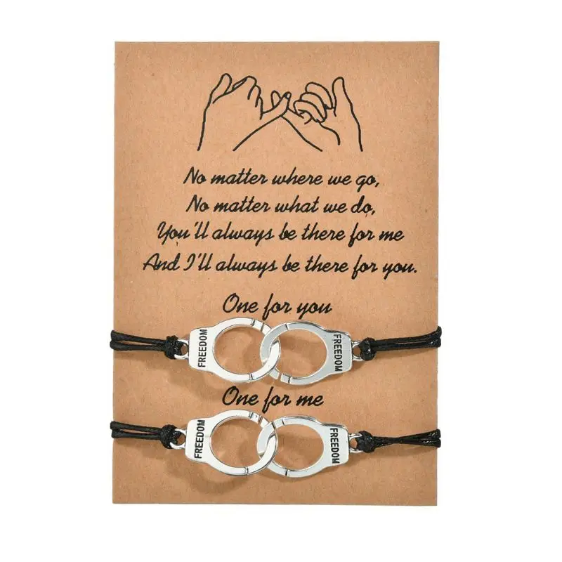 Bracelet Jewelry Handmade Police Officers Handcuffs Charm Friendship Couple