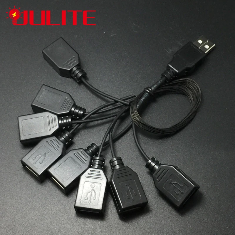 USB-Кабель-адаптер с 1 штекером на 8/4 розетки Femal используемый светильник