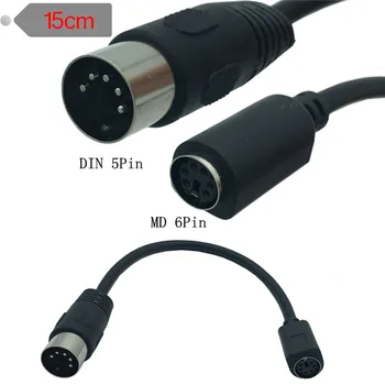 

PS2 MD 6pin Female to DIN 5pin Male cable 0.15m