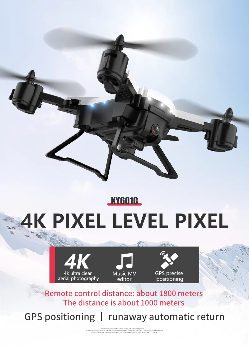 Best GPS Drone KY601G 4k Drone HD 5G WIFI FPV Drone Flight 20 Minutes Quadcopter Remote Control Distance 2km Drone Camera