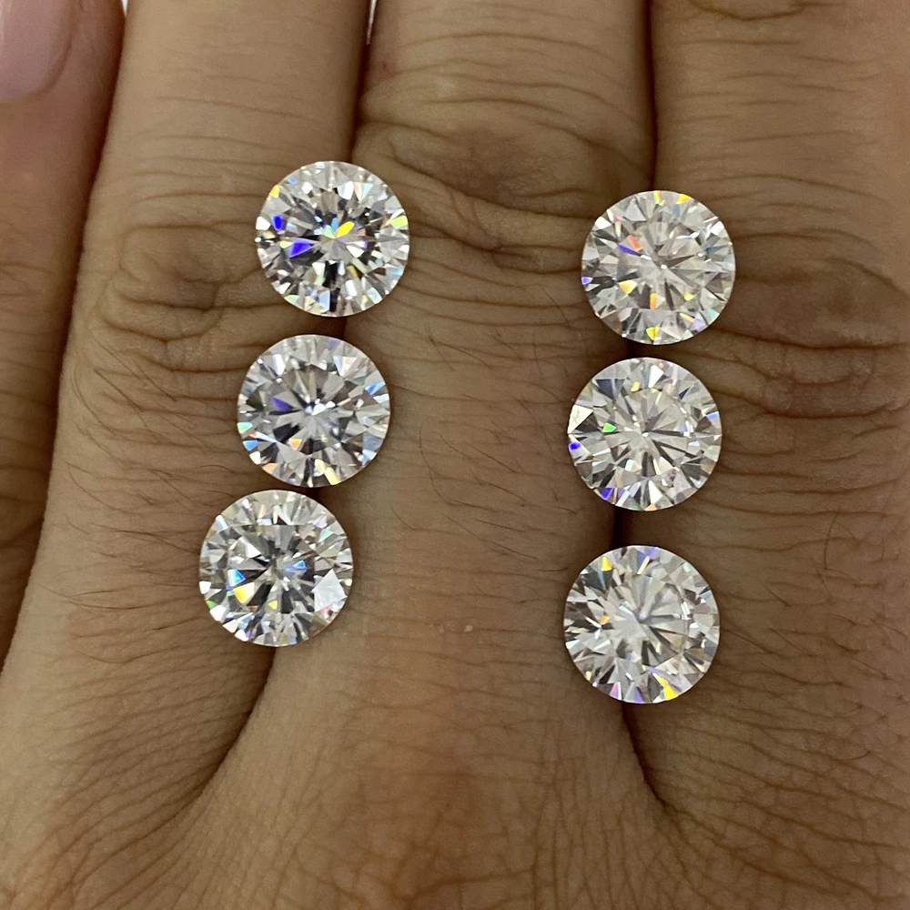 100% Promise Pass Positive Diamond Tester 3  Excellent Cut 1 Carat 6.5mm Round White Loose Moissanite Gemstone
