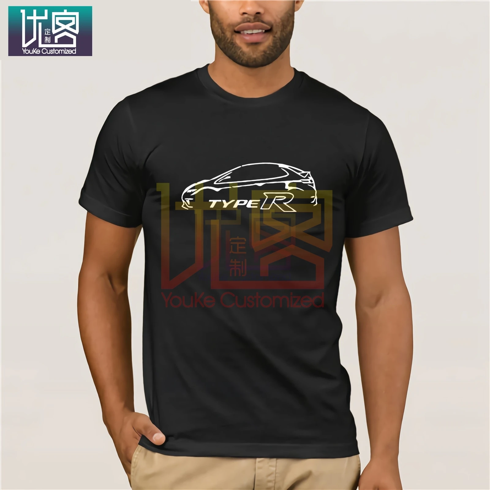 free shipping HONDA CIVIC TYPE R INSPIRED CLASSIC CAR T-SHIRT | Мужская одежда