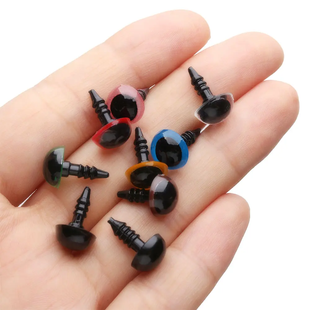 Doll Eyes 20pcs 8/10/12/14mm Dolls Puppet Safety Eyes Toys eye Mix Color Crafts Animal Teddy Bear Stuffed Toys with Washer Accessories
