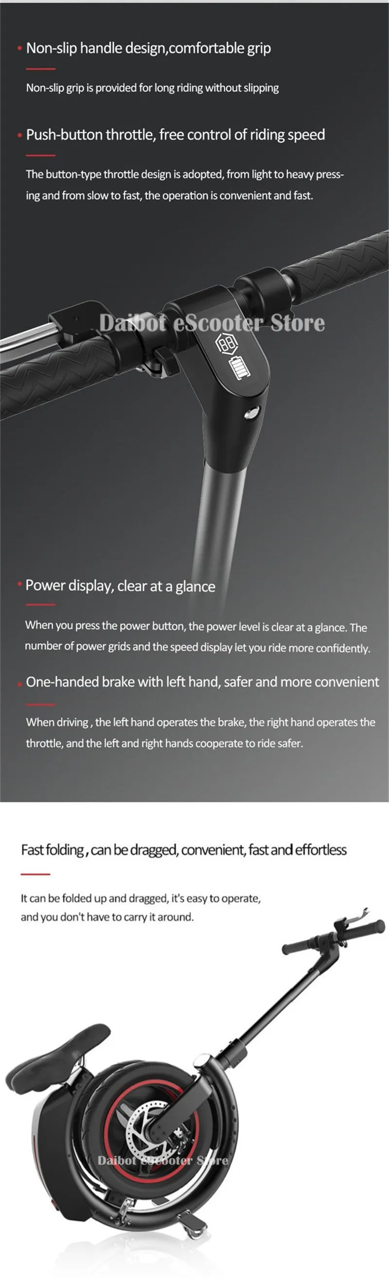 New 14'' Tire Protable Electric Scooter 36V 450W Motor Electric Folding Bike eBike E-bike Bicycle (7)