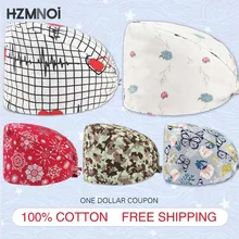 

High Quality Fashion Cotton Hat with Sweat-absorbent Belt Work Cap Fashion Printing Beauty Salon Scrub Hat Beauty Pet Scrub Hat