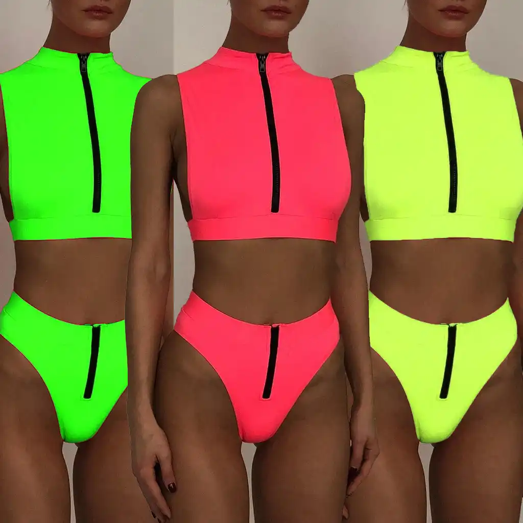 fluorescent bikini set