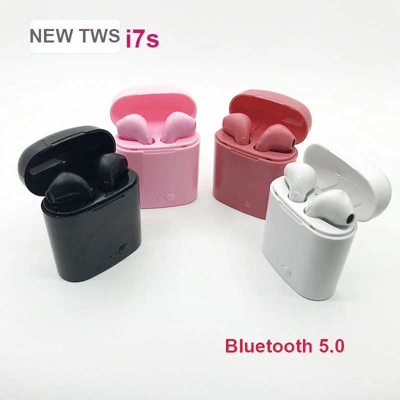 I7S TWS VS i10 tws Bluetooth наушники портативные беспроводные наушники с зарядным устройством мини bluetooth гарнитуры универсальный тип