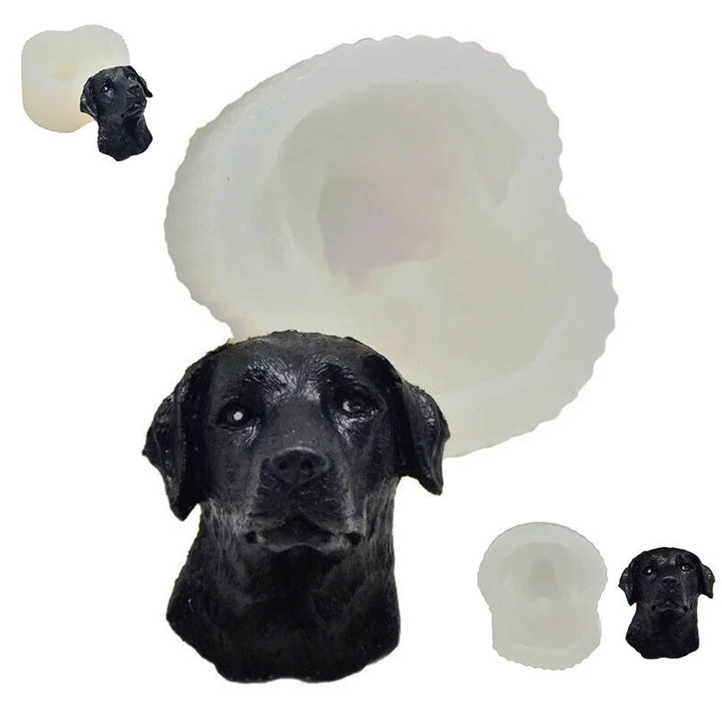 3D Labrador Dog Handmade Soap Mold Chocolate Cake Decorating Tools DIY Fondant Silicone Baking mold | Дом и сад