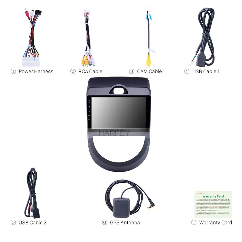 Sale Harfey GPS Android 8.1 HD Touchscreen Car Radio for Kia Soul 2010-2013 Bluetooth 9