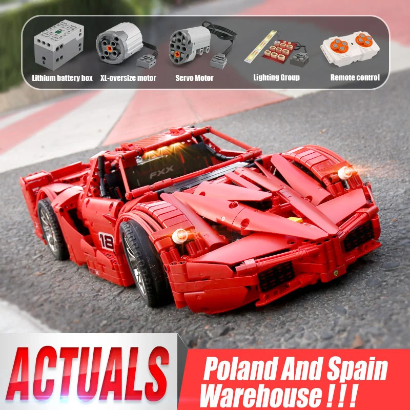Yeshin 13085 автомобиль с функцией двигателя 1:8 красный FXX набор гоночных спортивных
