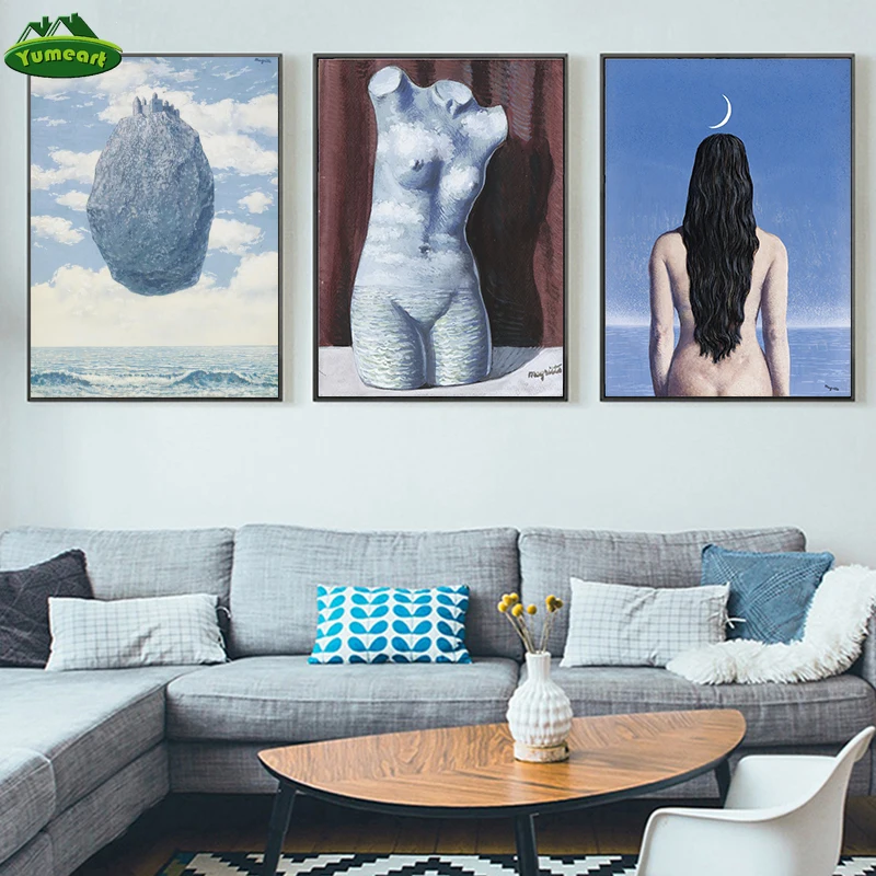 Знаменитый художник Magritte сюрреалистичность классическое художественное